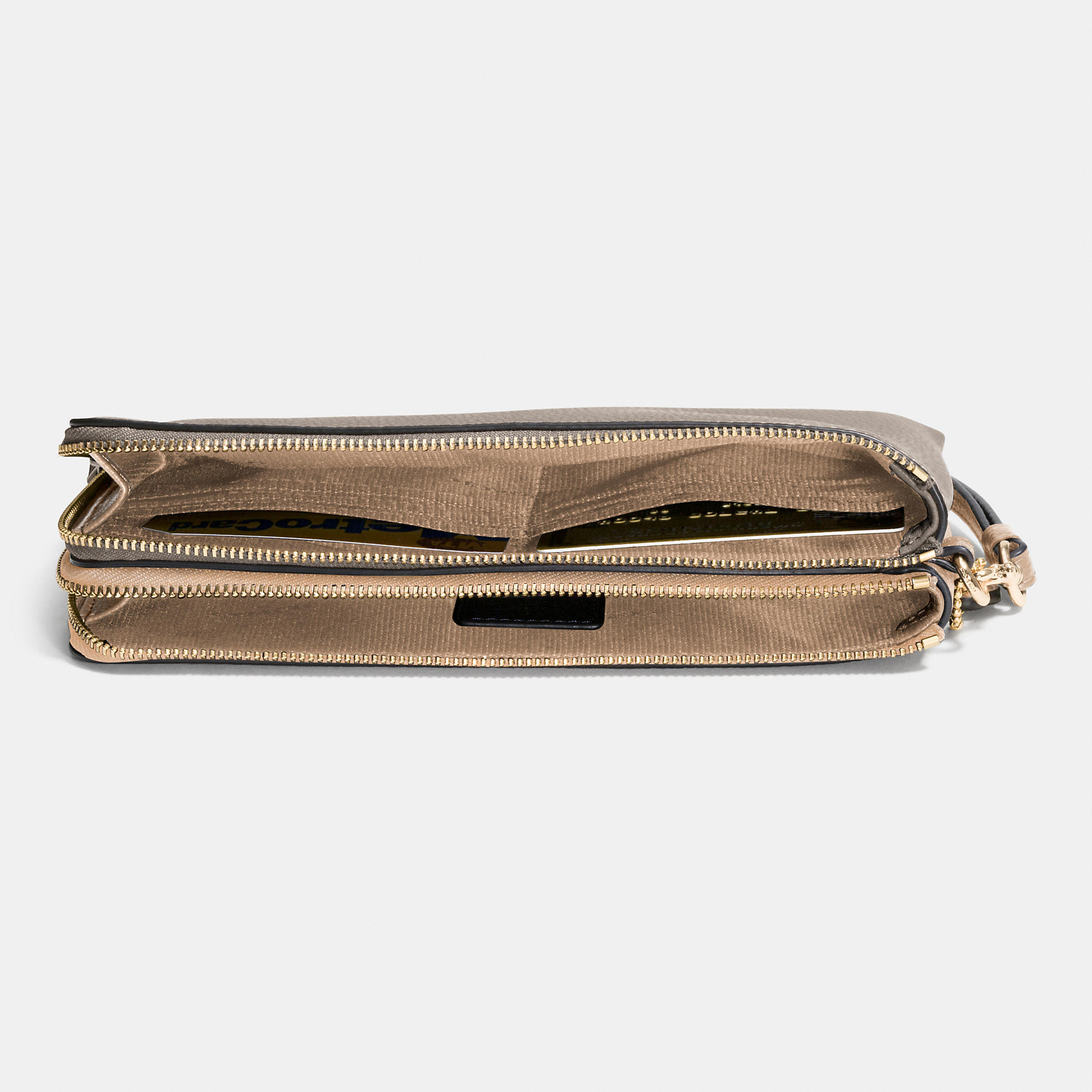 Fashion Decorative Coach Double Zip Wallet In Colorblock Leather | Women
